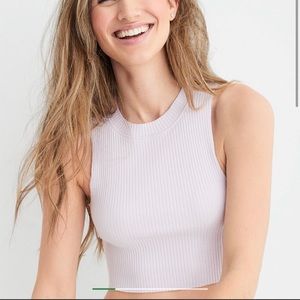 Arie White Rebel Cropped Tank